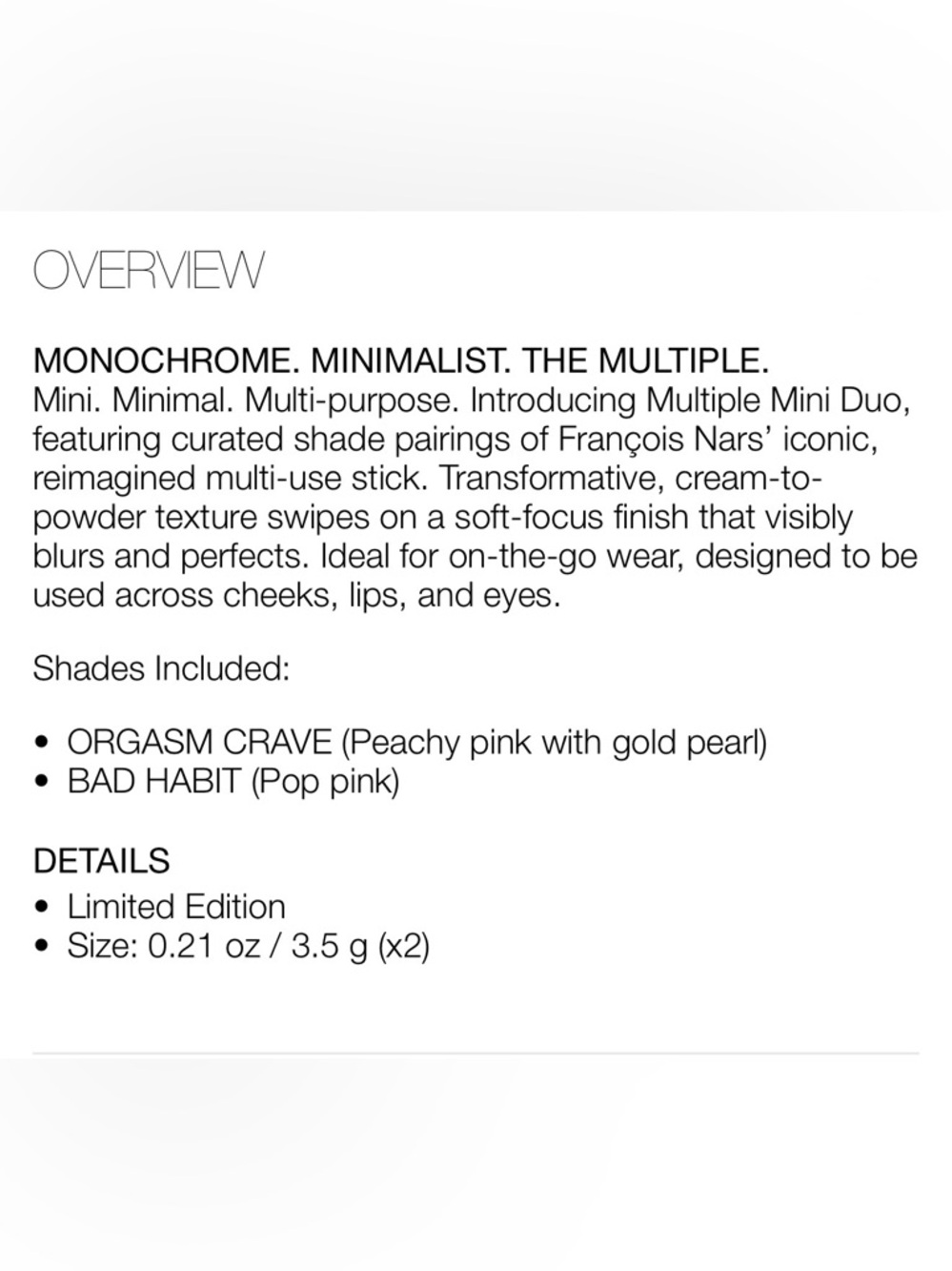 NEW NARS Dual Cream Stick Duo - Picture 4 of 4